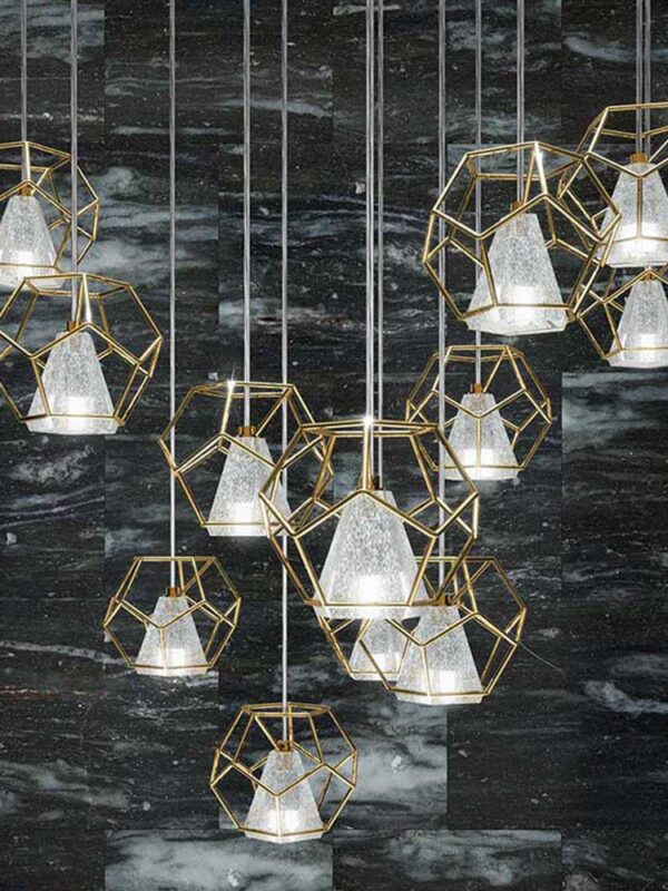 marchetti illuminazione incanto gold small composition avize